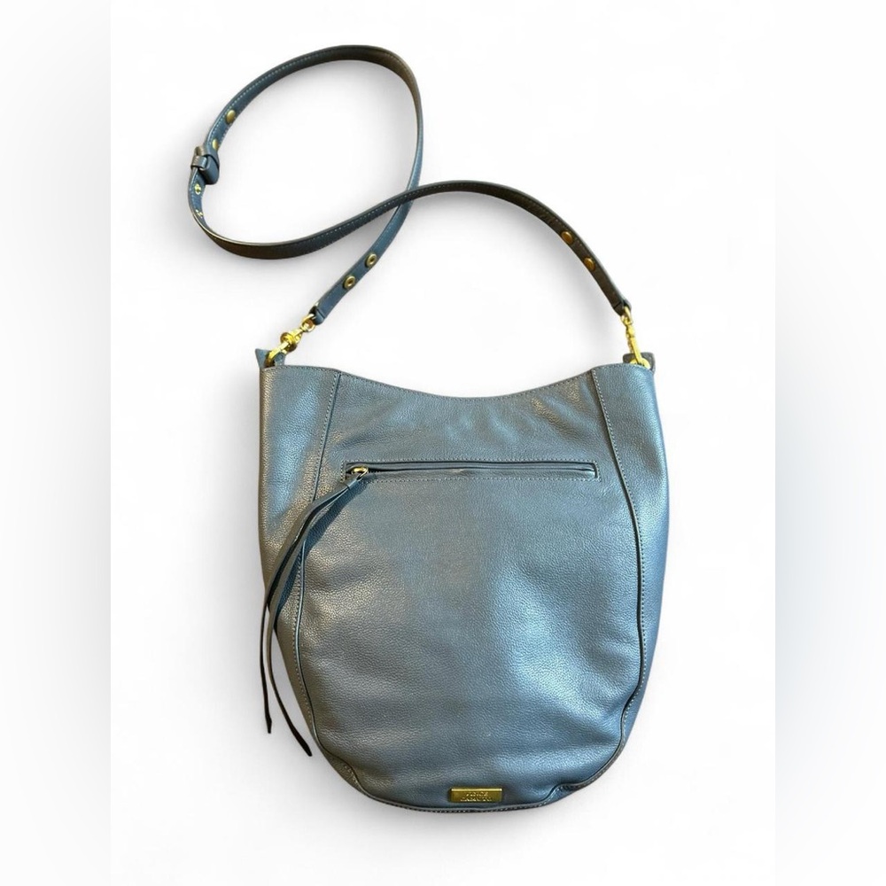 Vince Camuto Blue Leather Shoulder Bag